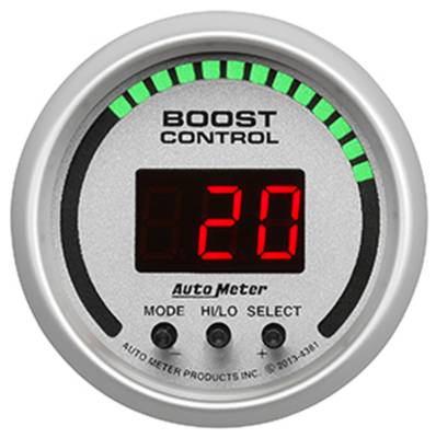 Auto Meter Gauge; Boost Controller; 2 1/16in.; 30inHg-30psi; incl. solenoid; Digital; Ultra 4381