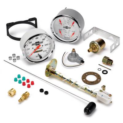 Auto Meter Gauge Kit; 2 pc.; Quad/Speedometer; 5in.; Chevrolet Heritage Bowtie 1303-00408