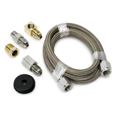 Auto Meter Line; Braided Stainless Steel; #4 Dia.; 3ft. Length;-4AN and 1/8in. NPTF fitting 3227