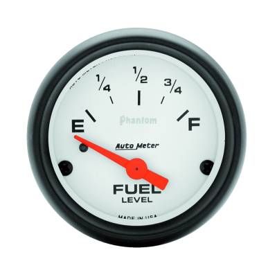 Auto Meter Gauge; Fuel Level; 2 1/16in.; 0E to 90F; Elec; Phantom 5714