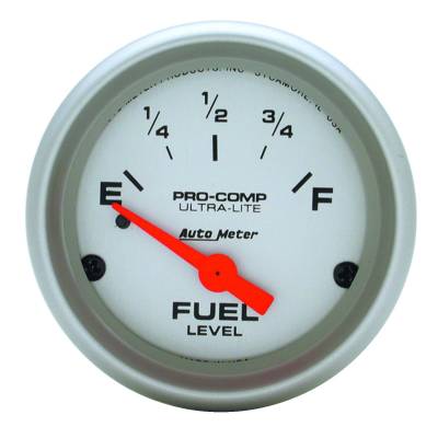 Auto Meter Gauge; Fuel Level; 2 1/16in.; 0E to 30F; Elec; Ultra-Lite 4317