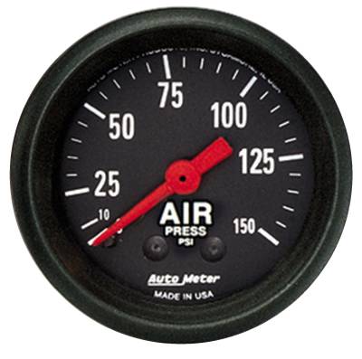 Auto Meter Gauge; Air Press; 2 1/16in.; 150psi; Mechanical; Z Series 2620