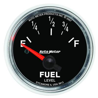 Auto Meter Gauge; Fuel Level; 2 1/16in.; 0E to 90F; Elec; GS 3813