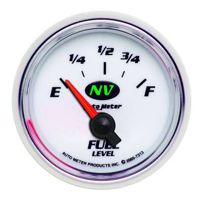 Auto Meter Gauge; Fuel Level; 2 1/16in.; 0E to 90F; Elec; NV 7313