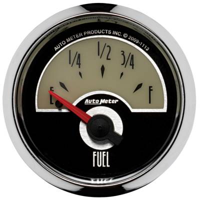 Auto Meter Gauge; Fuel Level; 2 1/16in.; 0E to 90F; Elec; Cruiser 1113