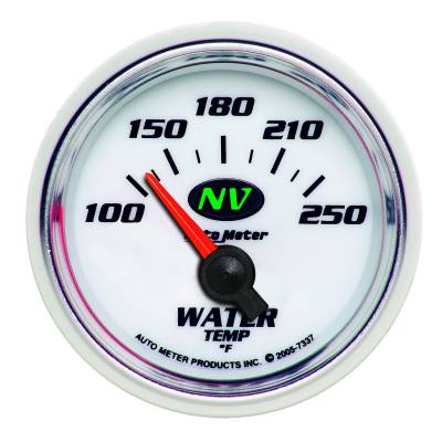 Auto Meter Gauge; Water Temp; 2 1/16in.; 100-250deg. F; Electric; NV 7337
