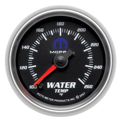 Auto Meter Gauge; Water Temp; 2 1/16in.; 100-250deg. F; Electric; Black; Mopar 880016