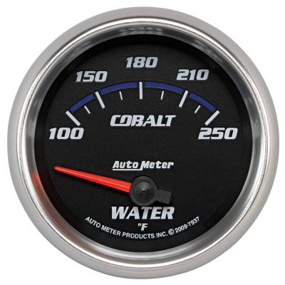 Auto Meter - Auto Meter Gauge; Water Temp; 2 5/8in.; 100-250deg. F; Electric; Cobalt 7937 - Image 1