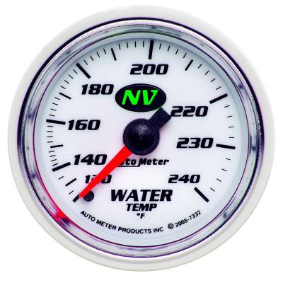 Auto Meter Gauge; Water Temp; 2 1/16in.; 120-240deg. F; Mechanical; NV 7332