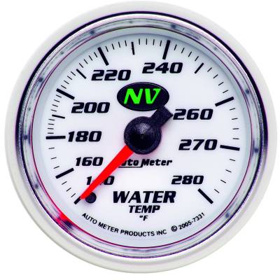 Auto Meter Gauge; Water Temp; 2 1/16in.; 140-280deg. F; Mechanical; NV 7331