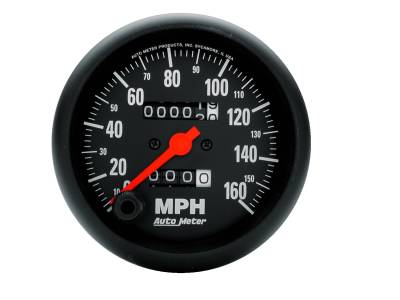 Auto Meter Gauge; Speedometer; 3 3/8in.; 160mph; Mechanical; Z Series 2694