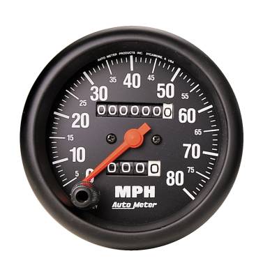 Auto Meter Gauge; Speedometer; 3 3/8in.; 80mph; Mechanical; Z Series 2690