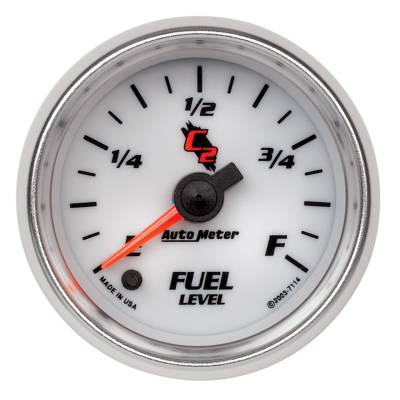 Auto Meter Gauge; Fuel Level; 2 1/16in.; 0-280 Programmable; C2 7114