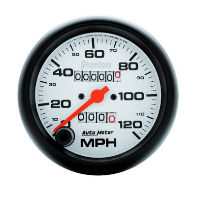 Auto Meter Gauge; Speedometer; 3 3/8in.; 120mph; Mechanical; Phantom 5892