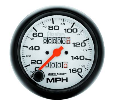 Auto Meter Gauge; Speedometer; 3 3/8in.; 160mph; Mechanical; Phantom 5893