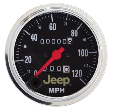 Auto Meter Gauge; Speedometer; 3 3/8in.; 120mph; Mechanical; Jeep 880245