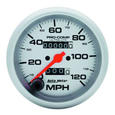 Auto Meter Gauge; Speedometer; 3 3/8in.; 120mph; Mechanical; Ultra-Lite 4492