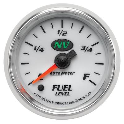 Auto Meter Gauge; Fuel Level; 2 1/16in.; 0-280 Programmable; NV 7310