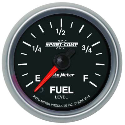Auto Meter Gauge; Fuel Level; 2 1/16in.; 0-280 Programmable; Sport-Comp II 3610