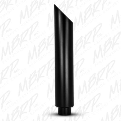 MBRP Exhaust 1 pc Stack 6" Angle Cut 36" Black Coated B1610BLK