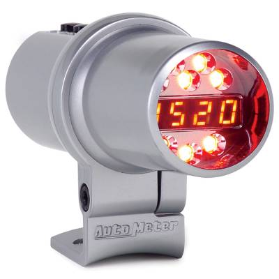 Shop by Category - Interior Accessories - Auto Meter - Auto Meter Shift Light; Digital w/Amber LED; Silver; Pedestal Mount; DPSS Level 1 5344