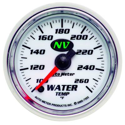 Auto Meter Gauge; Water Temp; 2 1/16in.; 100-260deg. F; Digital Stepper Motor; NV 7355