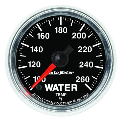 Auto Meter Gauge; Water Temp; 2 1/16in.; 100-260deg. F; Digital Stepper Motor; GS 3855