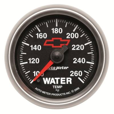 Auto Meter Gauge; Water Temp; 2 1/16in.; 100-260deg. F; Digital Stepper Motor; GM Bowtie Bl 3655-00406