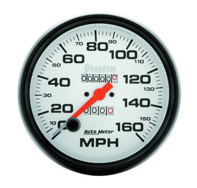 Auto Meter Gauge; Speedometer; 5in.; 160mph; Mechanical; Phantom 5895