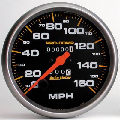 Auto Meter Gauge; Speedometer; 5in.; 160mph; Mechanical; Pro-Comp 5154