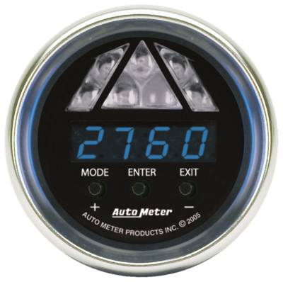 Auto Meter Gauge; Shift Light; Digital RPM w/Blue LED Light; DPSS Level 1; Cobalt 6187