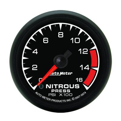 Auto Meter Gauge; Nitrous Pressure; 2 1/16in.; 1600psi; Digital Stepper Motor; ES 5974