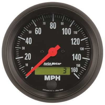 Auto Meter Gauge; Speedo; 3 3/8in.; 160mph; Elec. Program w/LCD odo; Z Series 2688