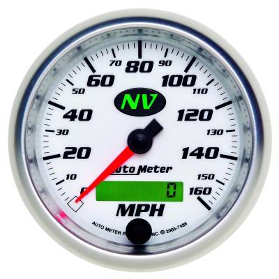 Auto Meter Gauge; Speedometer; 3 3/8in.; 160mph; Elec. Programmable; NV 7488