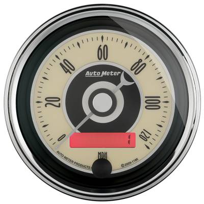Auto Meter Gauge; Speedometer; 3 3/8in.; 120mph; Elec. Programmable; Cruiser AD 1187