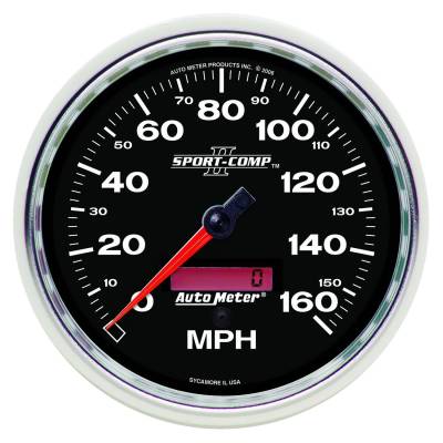 Auto Meter Gauge; Speedometer; 5in.; 160mph; Elec. Programmable; Sport-Comp II 3689