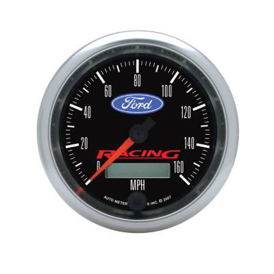 Auto Meter Gauge; Speedometer; 3 3/8in.; 160mph; Elec. Programmable; Ford Racing 880082