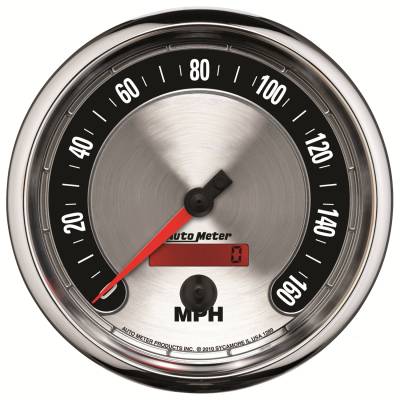 Auto Meter Gauge; Speedometer; 5in.; 160mph; Elec. Programmable; American Muscle 1289