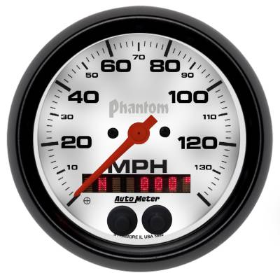 Auto Meter Gauge; Speedometer; 3 3/8in.; 140mph; GPS; Phantom 5880