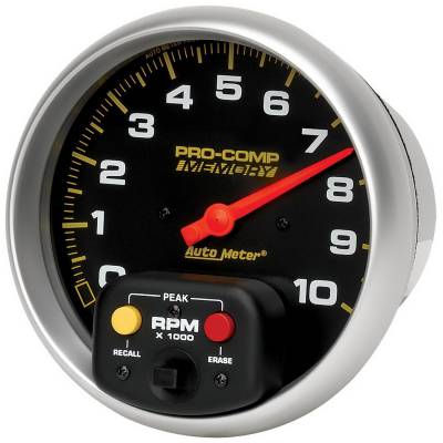 Auto Meter Gauge; Tachometer; 5in.; 10k RPM; In-Dash w/Peak Memory; Pro-Comp 6801