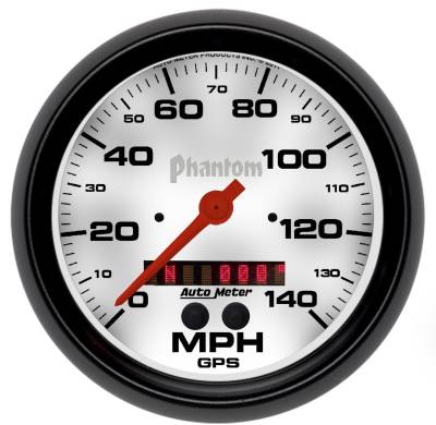 Auto Meter Gauge; Speedometer; 5in.; 140mph; GPS; Phantom 5881