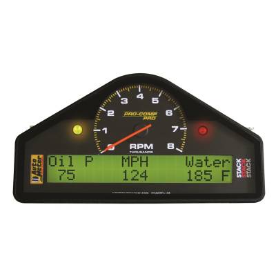Auto Meter Street Dash Display; 8k RPM/MPH/OILP/OILT/WTMP/VOLT; Pro-Comp 6002