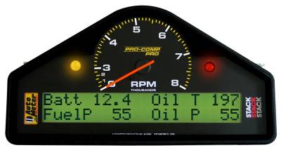 Auto Meter Race Dash Display; 8k Dual Range RPM/MPH/FUELP/OILP/OILT/WTMP/VOLT; Pro-Comp 6012