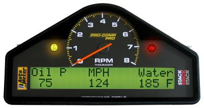 Auto Meter Street Dash Display; 8k RPM/MPH/OILP/OILT/WTMP/VOLT; Pro-Comp 6001