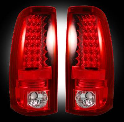 Lighting - Tail Lights - Recon Lighting - Chevy Silverado & GMC Sierra 99-07 (Fits 2007 "Classic" Body Style Only) LED TAIL LIGHTS - Red Lens