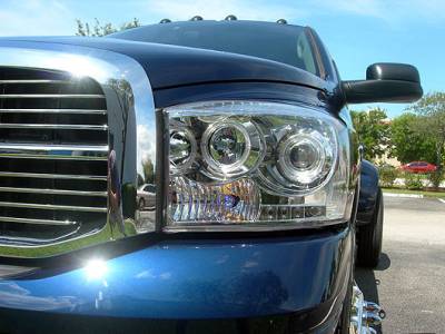 Recon Lighting - Dodge RAM 06-08 1500 & 06-09 2500/3500 PROJECTOR HEADLIGHTS - Clear / Chrome - Image 3