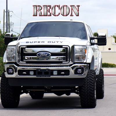 Recon Lighting - Ford 08-16 SUPERDUTY Raised Logo Acrylic Emblem Insert 3-Piece Kit for Hood, Tailgate, & Interior - BLACK - Image 4