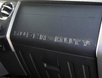 Recon Lighting - Ford 08-16 SUPERDUTY Raised Logo Acrylic Emblem Insert 3-Piece Kit for Hood, Tailgate, & Interior - CHROME Tailgate - BLACK Front - CHROME Interior - Image 6