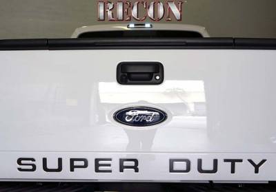 Recon Lighting - Ford 08-16 SUPERDUTY Raised Logo Carbon Fiber Emblem Insert 3-Piece Kit for Hood, Tailgate, & Interior - CARBON FIBER - Image 6