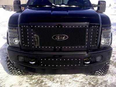 Recon Lighting - Ford Superduty 08-10 F250/F350/F450/F550 PROJECTOR HEADLIGHTS - Smoked / Black - Image 2